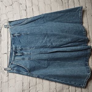Urban revivo A-line Denim Midi skirt Size 6 EUC